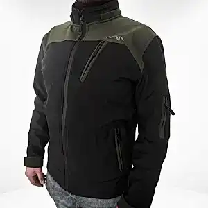 Sars Softshell Siyah Haki Detaylı 5 Cepli Kışlık Mont